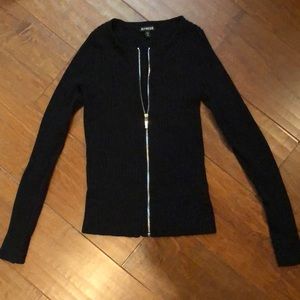 Express black sweater with zipper